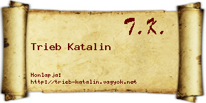 Trieb Katalin névjegykártya